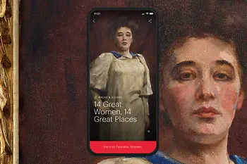 ivie Sujet with self-portrait of the artist Teresa Feodorowna Ries. Text: 14 Great Women 14 Great Places