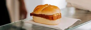 Leberkäse sandwich (Austrian specialty)