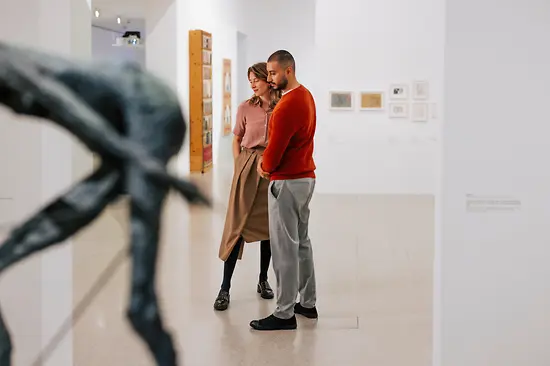 Visitors of an exhibition at the mumok - Museum of Modern Art