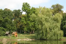 View over the Hirschstetten bathing pond