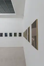 Interior shot of art gallery