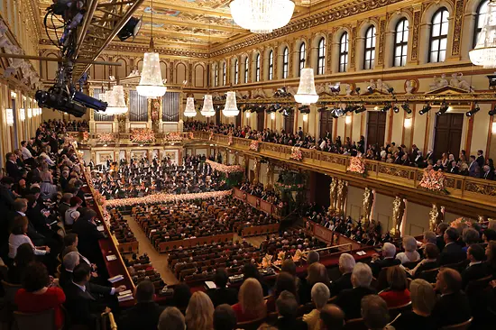 New Year’s Concert performed by the Vienna Philharmonic Orchestra in the Golden Hall of the Musikverein