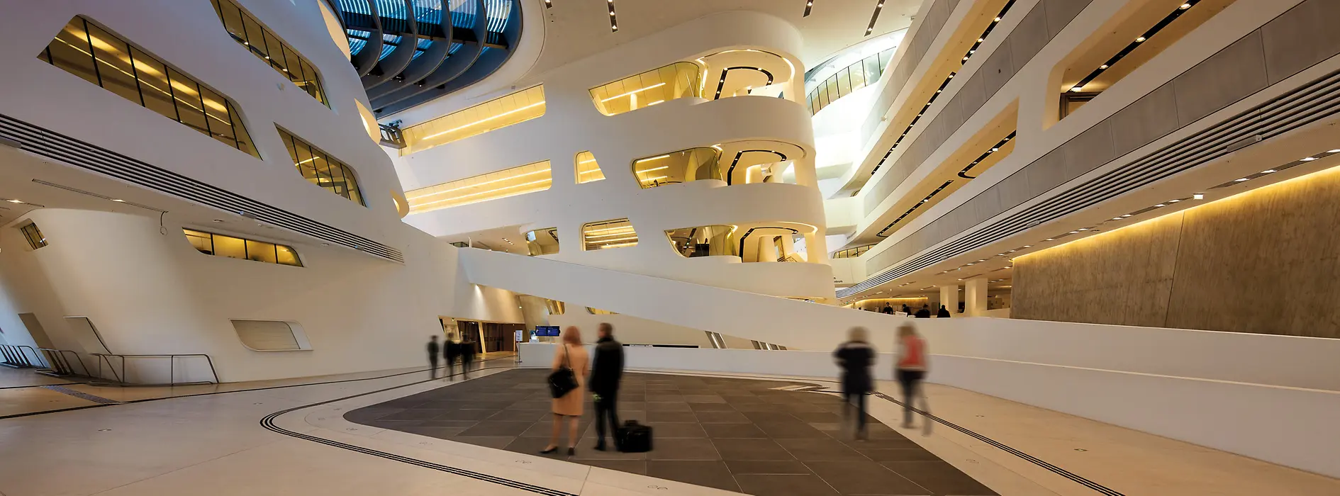 Inside shot of the Library and Learning Center on the Campus of the Vienna University of Economics and Business 